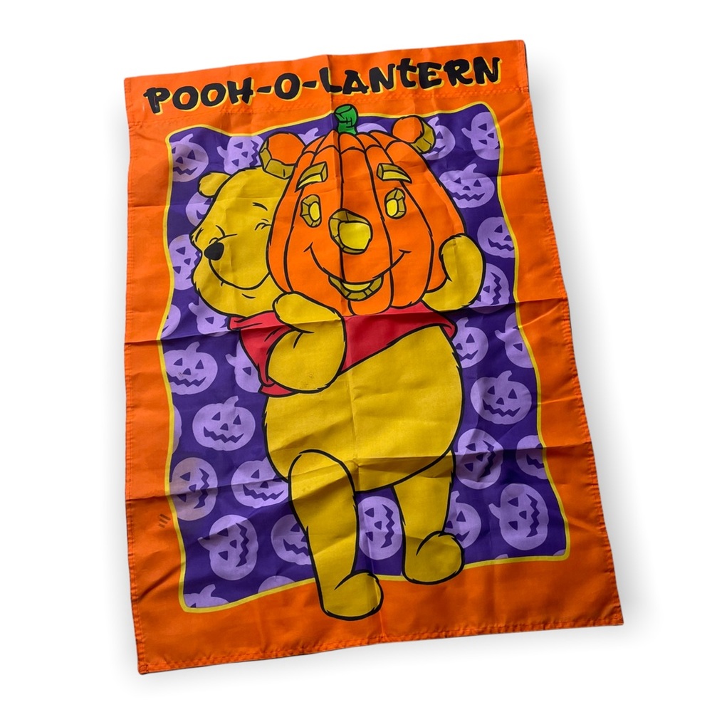 Halloween Winnie the Pooh Outdoor Flag Pooh-O-Lantern Disney Pumpkins 28”x 40”